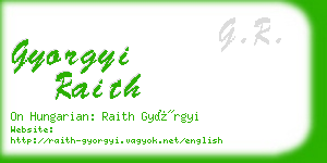 gyorgyi raith business card